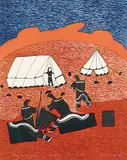 Lucy Qinnuayuak, Women Making Kayak #12/50