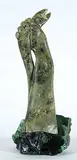 Mannumi Shaqu, Untitled - A Fish in Hand, green stone and glass carving