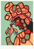 Norval Morrisseau, Carl #152/160, colour silkscreen on paper