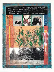 Jane Ash Poitras, Ecosystem Hierophany #397/450, colour silkscreen on paper