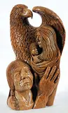 Clifford Pettman, Untitled - Guardian Spirit, brown stone sculpture