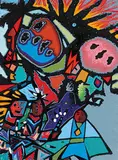 Jerry Whitehead, We Are All Here, 1995, acrylic on handmade paper