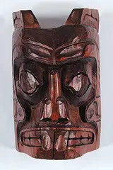 Norman John, Untitled - Bear Mask, carved wood mask