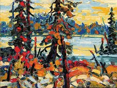 Rod Charlesworth, North Land Autumn, Ont., oil on wood board