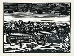 William Duma, Heritage Park Series 2 H #A/P, lino block on paper