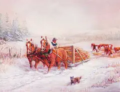 Maxine Abraham, Alberta Winter, oil on canvas