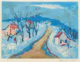 Samuel Borenstein, Untitled - A Winter Day #19/30, colour silkscreen on paper