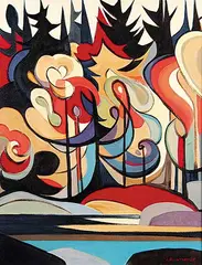 Lorna Dockstader, Forest Rhythms, 2006, oil on canvas
