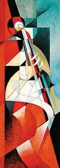 Susana Espinoza, Cello Composition, 2001, oil on wood board