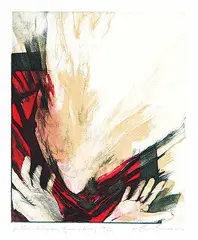 For Thine is the Kingdom the Power and the Glory #14/250 by Erica L. Grimm, 1984, colour etching on paper, sold Nov 2013