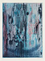 Janet Lowry, Submerge #1/18, 1995, colour etching on paper