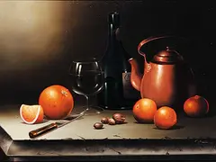 Victor Santos, Untitled - Still Life, oil on canvas