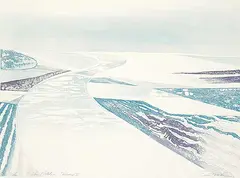 The Northern Prairies II #33/60 by Roslyn Sheinfeld Swartzman, etching and embossing on paper, sold Nov 2013