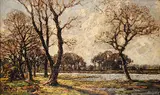 José Weiss, Untitled - Trees in Springtime, oil on canvas