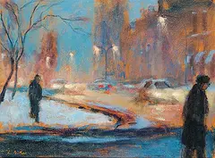 Antoine Bittar, Blue Fog, 1991, oil on canvas