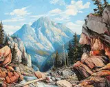 Duncan MacKinnon Crockford, The Canyon, Windrush Valley Nr. Canmore, Alta., 1963, oil on canvas