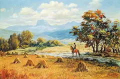 Donald Alwin Frache, Waterton Country, 1975, oil on canvas