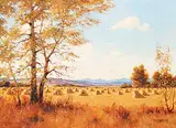 Alberta Sunlight by Roland Gissing, oil on canvas, sold Nov 2013