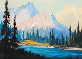 Roland Gissing, Untitled - In the Rockies, pastel on paper