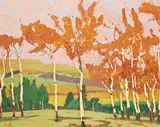 Aspens - Ranch Country by Illingworth Kerr, 1979, oil on canvas board, sold Nov 2013