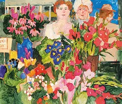 Claude A. Simard, At the Market, 1994, oil on canvas