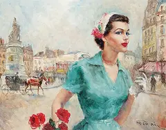 Annabella by Pál Fried, oil on canvas, sold Nov 2013