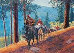 Ernest Tonk, High Country, oil casein on paper