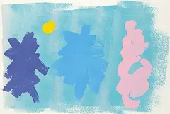 Robert Duncan Christie, Colour on Rolled Green, 1973, acrylic on paper