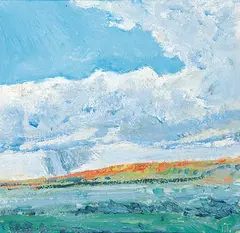 Peter von Tiesenhausen, Cloud Burst, oil on hard board