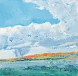 Peter von Tiesenhausen, Cloud Burst, oil on hard board