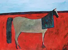 Linus Woods, Untitled - Spirit Horse, acrylic on canvas
