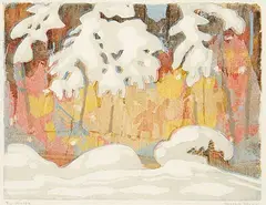 Annora Brown, Winter #9/10, 1979, colour silkscreen on paper