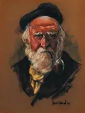 Harley W. Brown, Untitled - Man with Beret