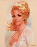 Harley W. Brown, Untitled - Lady with a Rose