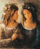 Guy Cambier, Untitled - The Sisters, oil on canvas