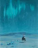 Peter Maxwell Ewart, Untitled - Northern Lights, oil on wood board