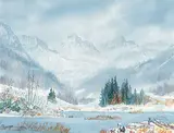 Elaine Fleming, View from Seebe, 1991, watercolour on paper