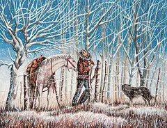 Greta Goudreau Kamp, Surprise Snow, acrylic on wood board