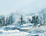 Fernand Labelle, Bow River in March, 1979, oil on canvas