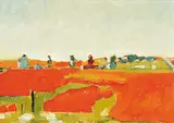 Robert F.M. McInnis, Ripe Wheat and Elevators [Milo AB]