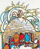Western Wall - Jerusalem #A/P by Daphne Odjig, 1976, colour silkscreen on paper, sold Nov 2013