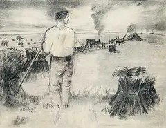 William Perehudoff, Harvest, 1959, graphite on paper