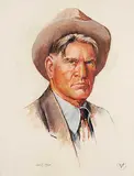 John Semers Perry, Untitled - Charlie Russell, pastel on paper