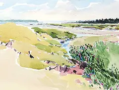Roger Savage, Liverpool Bay, 1986, watercolour on paper