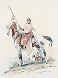 Gerald T. Tailfeathers, Untitled - Indian Brave '67'