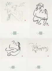 John Lennon, Bag One Suite #1868/3000E, 1988, lithograph on paper