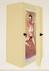 Mark Prent, Untitled - Nude Man in the Box #66/100, colour silkscreen and lithograph on paper