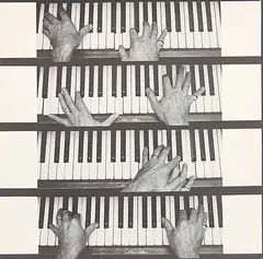 Michael James Aleck Snow, Untitled - Four Images of Hands Playing Piano #8/100, 1973, lithograph on paper