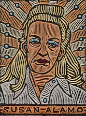 Lisa Brawn, Susan Alamo, 2009, painted wood relief