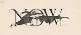 Arthur Eric R.P. Gill, The Widow's Son of Nain #9/10, 1931, wood block on paper